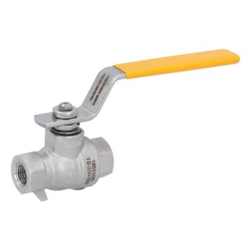 Ball valve 1/4 ", stainless steel / PTFE FKM, PN10, for gases according to DVGW work PN1-5