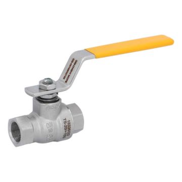 Ball Valve DIN-DVGW 3/8 "stainless steel/PTFE-FKM,, for gases according to DVGW work PN1-5