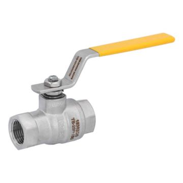 Ball Valve DIN-DVGW 1/2 "stainless steel/PTFE-FKM,, for gases according to DVGW work PN1-5