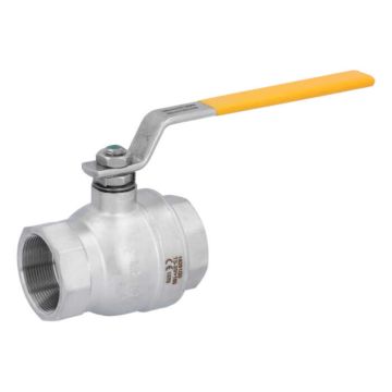 Ball Valve DIN-DVGW 2 "stainless steel/PTFE-FKM, P, for gases according to DVGW work PN1-5