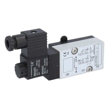 3/2-5/2-Wege Magnetventil, Namur, 24V DC, SIL1-3 1/4", 2-10bar, Handnotbetätigung, Alu/NBR, IP65