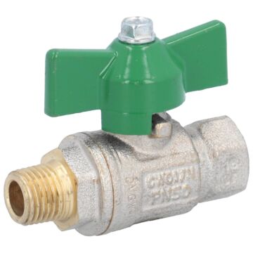 Ball valve 1/4 "F / M, DIN-DVGW W570, PN50, brass , green for drinking water according to EN13828, but