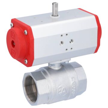 Kugelhahn KA 2", mit Antrieb EE63 Messing/PTFE-FKM, federrückstellend