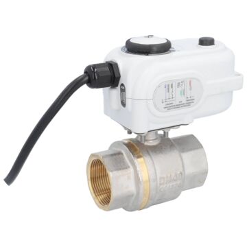 Kugelhahn-BO, 11/2", mit Antrieb-BO116, PN16, IP54 Ms/PTFE-FKM/EPDM, 230V 50Hz, Laufzeit 60sek.