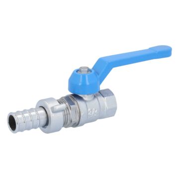 Kugelhahn 3/8", mit Schlauchtülle Ms/PTFE-FKM, voller Durchgang