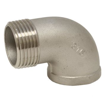 Elbow 90º 1/8" (DIN2999) female-male, stainless steel 1.4408