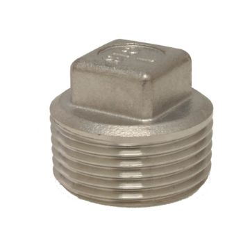 Stopfen (Vierkant) 1/8" (DIN2999) Edelstahl 1.4408