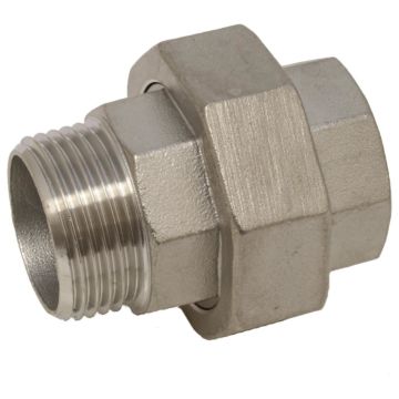 Union 1/8" (DIN2999) female/male, stainless steel 1.4408