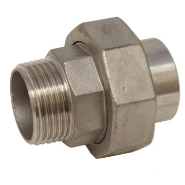 Verschraubung, DN6 - 1/8" (DIN2999), Edel. 1.4408 Schweißenden/Aussengewinde, mit PTFE-Dichtung