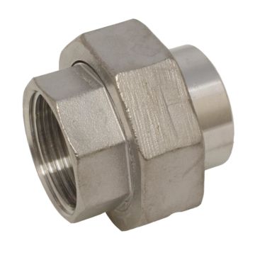 "Union, DN15 - 1/2"" (DIN2999), stainl. steel 1.44, welded/threaded, conical sealing