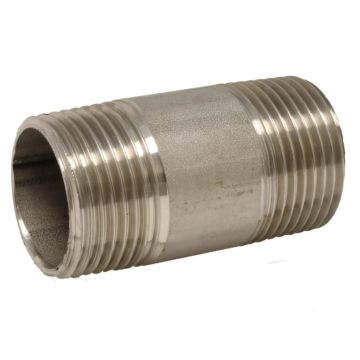 Barrel Nipple 1/4" (DIN2999) x 100mm, stainless steel 1.4404