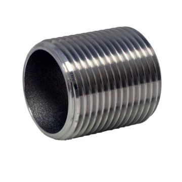 Parallel nipple 11/4" (ISO228) x 80mm, stainless steel 1.4571