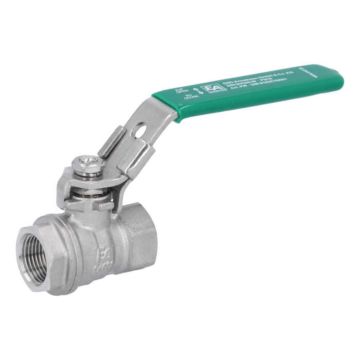 Ball valve 3/8", DIN-DVGW W570, PN40, stainless steel/PTFE, female thread