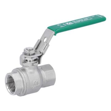 Ball valve 1/2", DIN-DVGW W570, PN40, stainless steel/PTFE, female thread