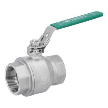 Ball valve 2", DIN-DVGW W570, PN25, stainless steel/PTFE, female thread