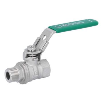 Ball valve 3/8", DIN-DVGW W570, PN40, stainless steel/PTFE, female/male thread