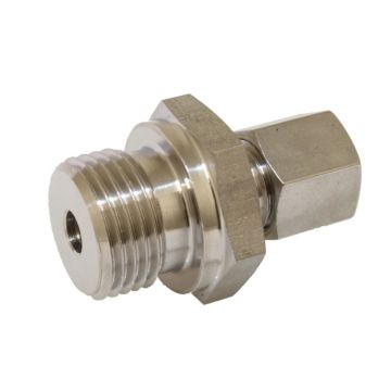 Straight union, G1/4",D12,PN250, stainless steel 1.4571, light design