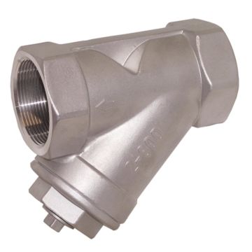 Strainer 3/4", PN40, stainless steel 1.4408, Screen 1.4301, fine mesh 0.25mm, length: 80mm