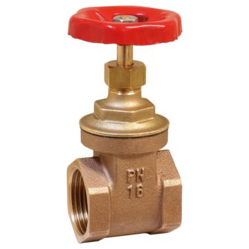 Gate valve 3/8 ", PN16, red brass, full bore