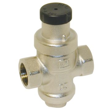 Pressure reducer 1/2 ", brass / NBR, Input to 15bar, output 1-4bar