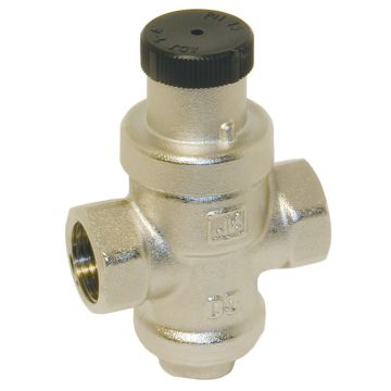 Pressure reducer 1/2 ", brass/NBR, inlet pressure: 15bar,outlet pressure: from 1-4bar