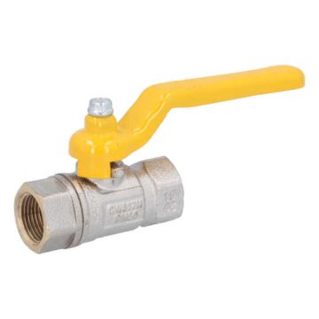 Ball Valve DIN-DVGW 3/8 ", brass / PTFE, PN50, for gases according to DVGW work PN1-5