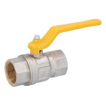 Ball Valve DIN-DVGW 1 "brass / PTFE, PN40, for gases according to DVGW work PN1-5