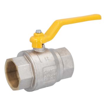 Ball Valve DIN-DVGW 2 ", brass / PTFE, PN25, for gases according to DVGW work PN1-5