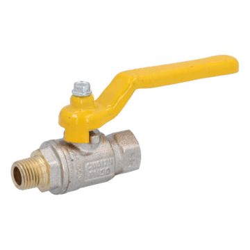 Ball valve DIN-DVGW 1/4 "-Innen / outer brass / PT, for gases according to DVGW work PN1-5