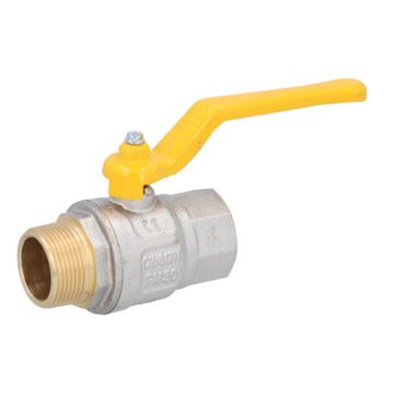 Ball valve DIN-DVGW 11/4 "-Innen / outer brass / P, for gases according to DVGW work PN1-5