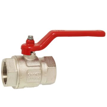 Ball valve 1/4 ", PN50, brass / PTFE-NBR / FKM, Female, full bore