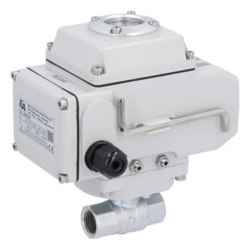 Ball valve-KA, 1/2", with actuator LE05, brass/PTFE-FKM, 24V DC, operating time approx. 20s