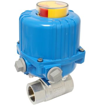 Ball valve-KA, 1/2 ", with drive-NE03, Brass / PTFE FKM, 24V DC, term 7sec.