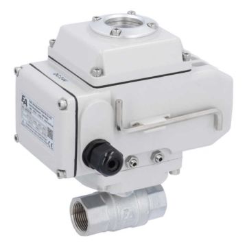 Ball valve-KA, 3/4", with actuator LE05, brass/PTFE-FKM, 24V DC, operating time approx. 20s