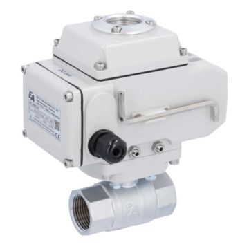 Ball valve-KA, 1", with actuator LE05, brass/PTFE-FKM, 24V DC, operating time approx. 20s