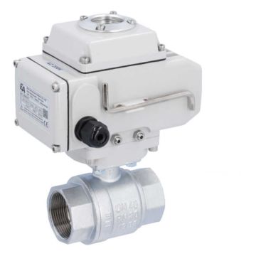 Ball valve-KA, 11/2", with actuator LE05, brass/PTFE-FKM, 24V DC, operating time approx. 20s