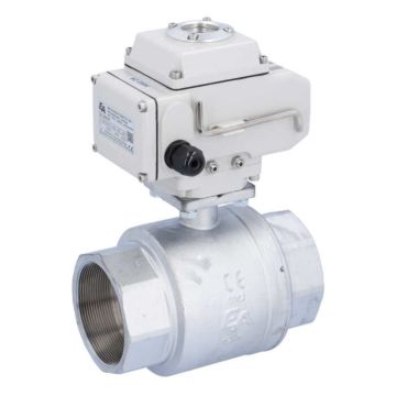 Ball valve-KA, 3", with actuator LE05, brass/PTFE-FKM, 24V DC, operating time approx. 20s