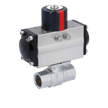 Ball valve KA 1/2 ", with drive OD32, Brass / PTFE FKM, double-acting