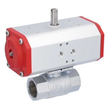 Ball valve KA 1 ", with drive EE55, Brass / PTFE FKM, spring return