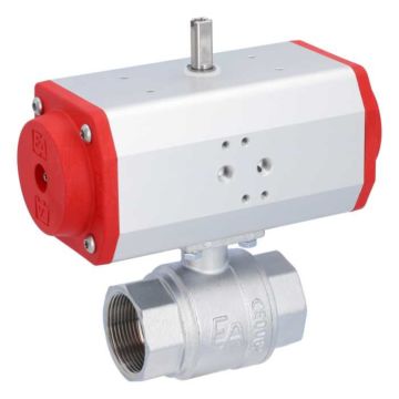 Ball valve KA 11/2 ", with drive EE63, Brass / PTFE FKM, spring return