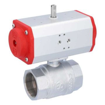 Ball valve KA 2 ", with drive EE63, Brass / PTFE FKM, spring return