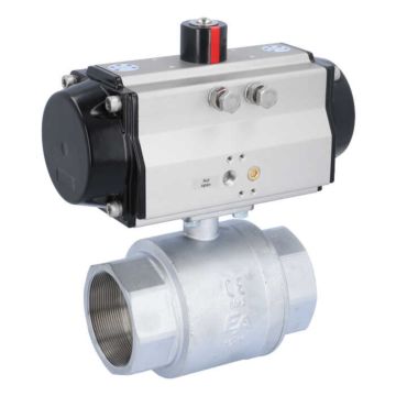 Ball valve KA 3 ", with drive OE95, Brass / PTFE FKM, spring return