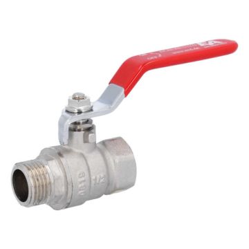 Ball Valve 1/2", PN30, brass/PTFE, female/male