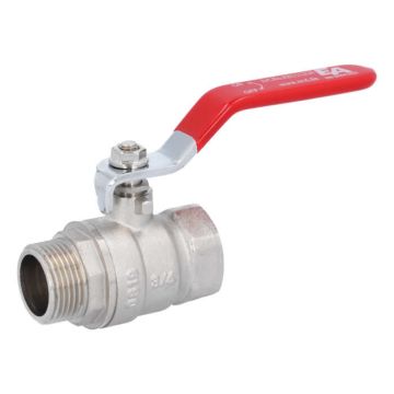 Ball Valve 3/4", PN30, brass/PTFE, female/male