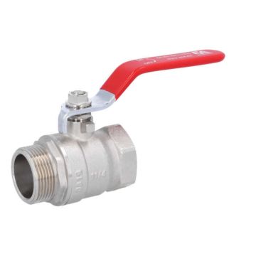 Ball Valve 11/4", PN30, brass/PTFE, female/male