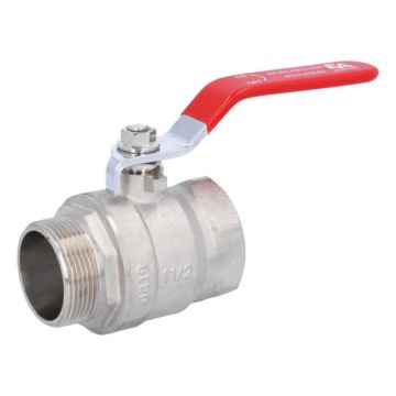 Ball Valve 11/2", PN30, brass/PTFE, female/male