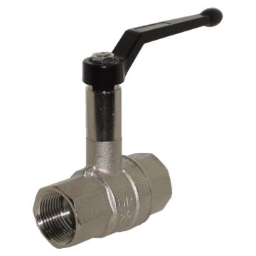 Ball valve 11/4", PN40,br./PTFE-EPDM,female thread, full bore, integrated stem extension