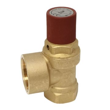 Safety valve 1/2 ", brass / EPDM, Pressure: 3 bar