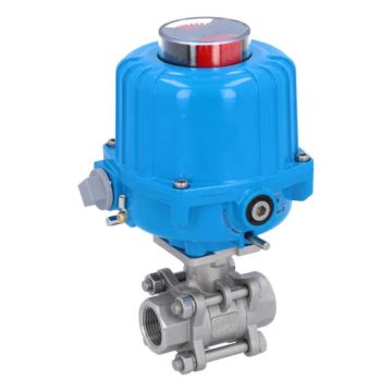 Ball valve-MA, 3/4", with actuator NE03, Stainless steel/PTFE-FKM, 24V DC, oper. time 7sec.