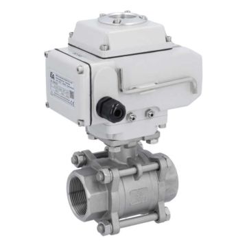 Ball valve-MA, 11/2", female thread, actuator-LE05, st. steel/PTFE-FKM, 24VDC, operating time app. 20s